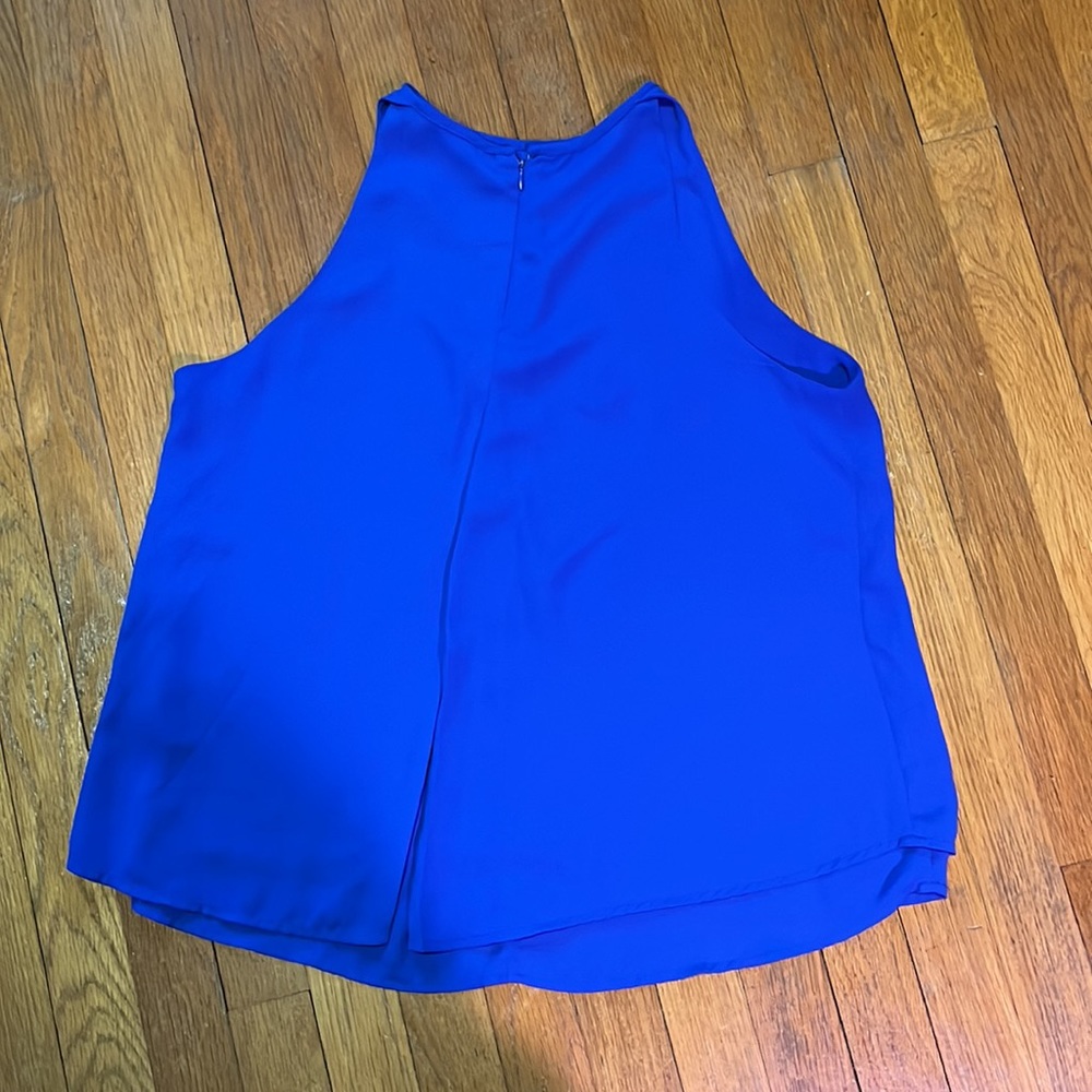 Caramela Electric Blue Split Back Sleeveless Blou… - image 2